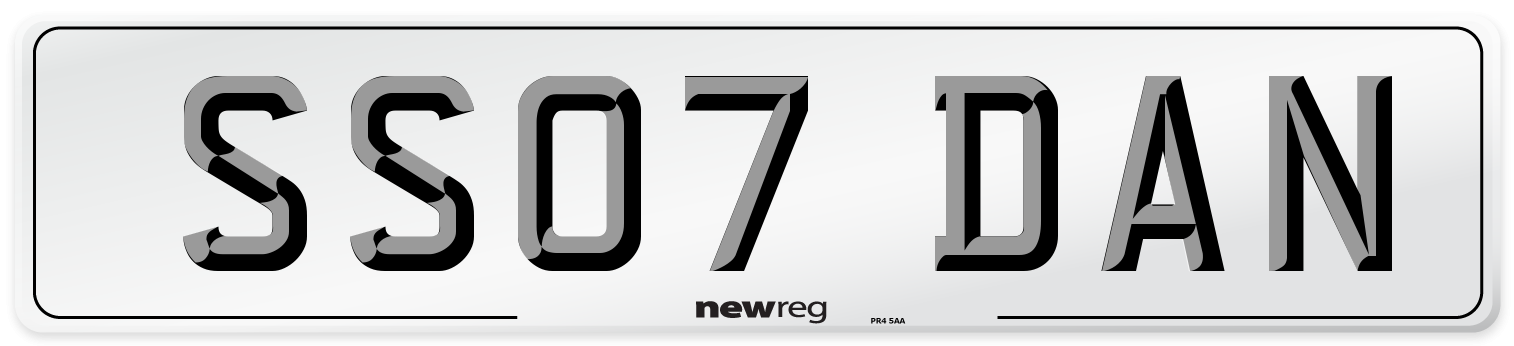 SS07 DAN Number Plate from New Reg